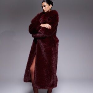 ASOS Burgundy Teddy Jacket NEW